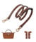 UMIUP Leder-Geldbörsenriemen für Longchamp Conversion Kit, Ersatz für Longchamp Le Pliage Tragetasche, Beige, Brown-Gold A