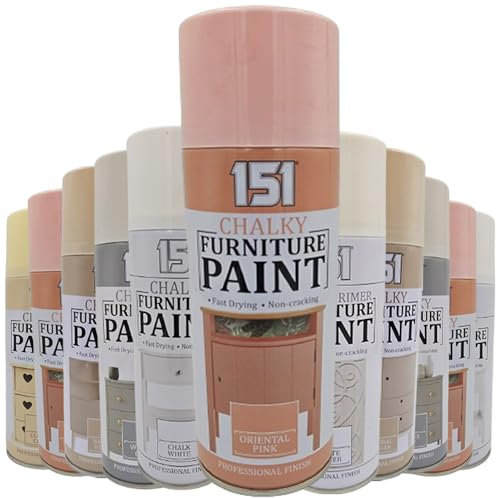 AlezyB - 1 x Oriental Pink Chalk Finish Spray Paint 400ml - Furniture Spray Paint Aerosol for Smooth Touch Matt Finish Office and Home