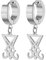 JewelryWe Siegel von Luzifer Ohrringe Creolen: Silber Edelstahl Satan Satanisches Symbol Creolen Huggie Ohrringe Vintage Ohrstecker Kirche Wiccan Amulett Religiöser Schmuck für Herren Damen