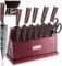 ChefHoablorn Set di coltelli Damasco, 15PCS Set di coltelli da cucina con blocco Premium Chef coltello in acciaio inox, coltello da cucina giapponese con Exrtra tagliere Vino cavatappi Set