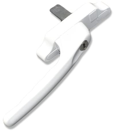 White Cadenza Odessy Blade Aluminium Window Handle Tongue Spade Driven Right/Left Hand Universal Handed Window Handle
