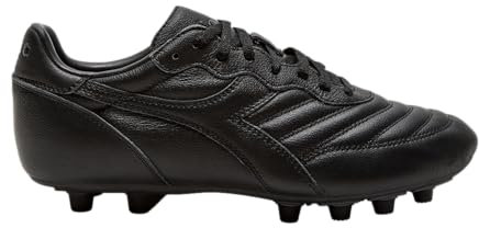 Diadora Brasil GR LT+ MDPU - Tacos de fútbol de cuero de primera calidad resistentes al agua con suela firme y silueta clásica, Negro -, 42.5 EU