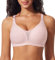 Ganado Modischer Mesh BH Damen Nahtloser BH ohne Bügel Bequem BHS Tiefem V-Ausschnitt Bügellos BHS Soft Bra Gepolstert Bralette (Pink, XL)