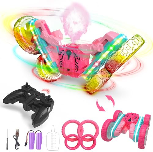 seveclotree 2.4Ghz 360° Rotation 4WD RC Voiture Télécommandée,Voiture Telecommandée Enfant Fille 3 4 5 6 7 8 9 10 Ans,Jeux Exterieur Cadeau Jouet Enfant 3 4 5 6 7 8 9 Ans Garcon