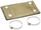 Hitzeschutzband Auspuff, Hitzeschutzmatte 20 x 10 cm Titanium Auspuffband Hitzeschild, mit Schlauchklemme, für Auto Motorrad Auspuff