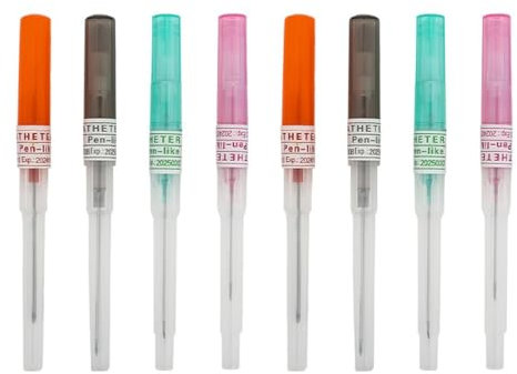 CPJJ 8 Stück Piercing nadeln, Piercing set, Augenbrauen piercing, Piercing notfall set, Piercing needle, 14G 16G 18G 20G