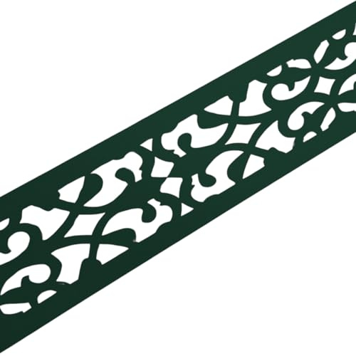 zaun|zu Premium dekor Orient | Sichtschutzstreifen mit Lasermuster für Doppelstabzaun | Sichtschutz | Polypropylen | Made in Germany | UV-Stabil | modernes Design | Höhe 19cm Grün 2,55m