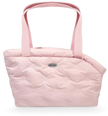 Record - Borsa per Cani e Gatti Sofi. Trasportino impermeabile, imbottito. Borsa per Cani con guinzaglio di sicurezza e fondo rimovibile.Fino a 6 kg | Rosa, 37 x 17 x 26 cm