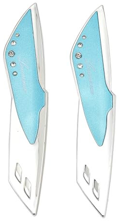 JSCARLIFE 2 soportes de ABS para limpiaparabrisas de coche, alerón de ala, protector de limpiaparabrisas, accesorios decorativos para vehículo, coche, SUV (azul)