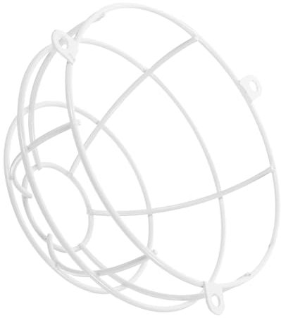 NIYANGLE Protective Cover Head Covers Fire Detector Wire Guard Smokes Alarm Dust Cover Smokes Alarm Cover Dust Cover Cover Plate Metal White