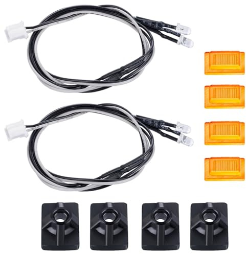 RC Auto Upgrade Teile Für 1/14 Für Tamiya R620 R470 Für Scania Für Traktor LKW Kipper Auto Teile 2Pcs Seite Für Rock Lichter Seite Lampe Scheinwerfer 3V RC Ersatzteile(Yellow)