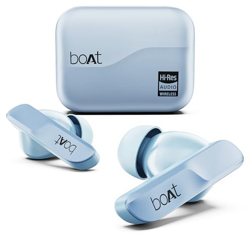 boAt Airdopes 800 HiDef, Hi-Res Audio LDAC, 4Mic ENx, App Support, ASAP Charge, IPX5, Low Latency, Dual Pairing, BTv5.3, Bluetooth TWS in Ear Earbuds Wireless Earphones (Aazure Blue)