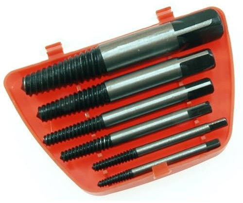 HERO Schraubenausdreher Satz 6-teilig Linksausdreher Set HSS-Stahl Ausdreher Schrauben Ausdrehwerkzeug Schraubenlöser Linksdreher Schraubenentferner Linksbohrer zum Entfernen beschädigter Schrauben