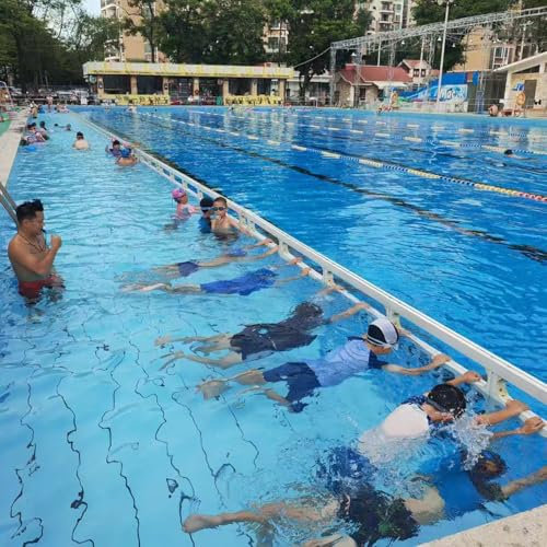 Valla Subacuática Para Piscinas Divisor de seguridad para piscinas subacuático desmontable, barandilla de carril de piscina personalizada de 1 a 10 m con conectores, barandilla de cerca para(L 8m/26.2