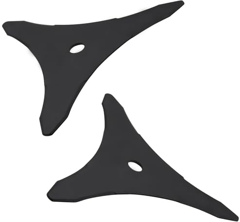 Shwdsy Freischneider Messer, 2 Stück 3 mm Mulchmesser Freischneider, Drei-Zahn-Trimmer Kopf Mulchmesser, Loch 25,4 mm, für Rasen, Gärten, Verbessert und Verstärkt