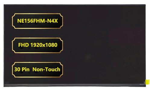 Jxjslp Ersatzbildschirm für NE156FHM-N4X Non-Touch-Bildschirm, FHD 1920 x 1080, 30-polig, IPS-LCD-Display