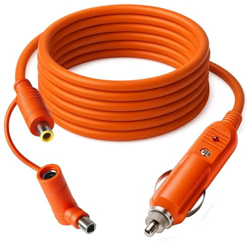 12V-24V Car Charger DC7909/DC8020 Cigarette Lighter Charging Cable Compatible with Goal Zero Yeti Anker Portable Power Station, BLUETTI EB3A/EB70/EB70S, Jackery Explorer 1000 V2/500/300/240 (2M/6.6FT)