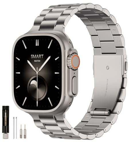 QAZNZ MetallArmband für Apple Watch 42mm(Series 3/2/1) 44mm 45mm 46mm 49mm