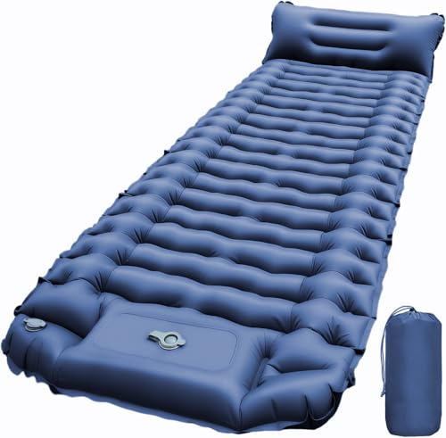 SFEATRU Isomatte Camping, Isomatte selbstaufblasend, luftmatratze Camping | Liegekomfort, Schnellaufblasung, Integrierte Fußpumpe, Platzsparend, Verdickt, Robust, Leicht, Vielseitig-Ideal für Outdoor