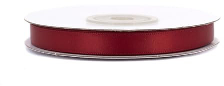 Doppelseitiges Satinband 10mm x 20m Rolle - FARBAUSWAHL in 6/10/25/38mm - farbecht & waschbar - Schleifenband für Hochzeit - Geschenkband zum Verpacken Dekorieren Basteln - Bordeaux 270