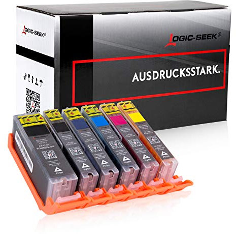 Logic-Seek 6X XXL Tintenpatrone kompatibel für PGI580 CLI580 Multipack für Canon Pixma TR8550 TS705 TS6350 TS8350 TS9150 TS9550