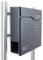 BITUXX® Freistehender Design Standbriefkastenbriefkasten Briefkastenanlage Hausbriefkasten Postkasten mit Zeitungsfach 4 Sichtfenster Namensschild Anthrazit Graphit Optik