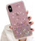 LCHULLE Glitzer Hülle Kompatibel mit iPhone Xr(6.1 Zoll) Handyhülle Mädchen Schuzhülle Glitzer klar TPU Bumper Silikon Hülle Handyhülle Tasche Case Cover für iPhone Xr Rosa