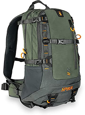 SPIKA Jagd-Rucksack, taktische Militärtasche, wasserdicht, Tagesrucksack für 25 l Kapazität, abnehmbarer Hüftgurt, Tarnfarben und Grün