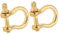 2 Set Anchor Shackle Ottone puro Tipo U Catena Grillo Vite Perno Arco Grillo Portachiavi Gancio Fibbia di connessione dorata