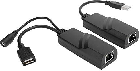 Câble d'extension réseau, Adaptateur de convertisseur USB 2.0 vers RJ45 de Petite Taille Extender CAT5E / CAT6 100-240V pour caméras USB, imprimantes, webcams, claviers(EU)