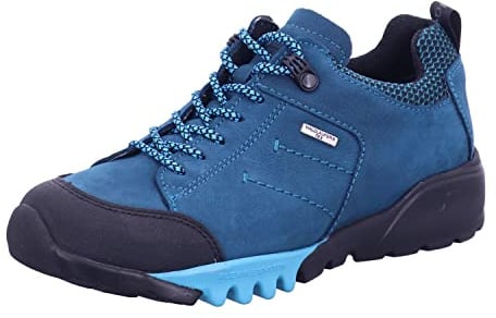 Waldläufer H-Amiata sportlicher Schnürer Blau