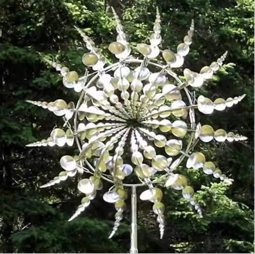Magical Metal Windmill Spinner, Kinetic Garden Decoration on The Courtyard Terrace - Magical Windmill