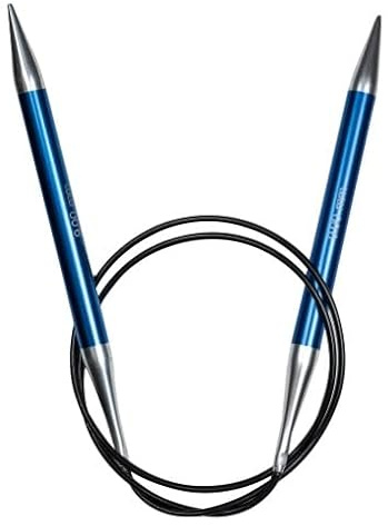 Lana Grossa Rundstricknadel Aluminium | leicht & stabil | glatte Oberfläche für müheloses Stricken | ideal für alle Garne | langlebig & komfortabel | 100/9,0