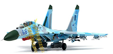 FMOCHANGMDP Flugzeug Legierung Modelle, 1/72 Skala Ukrainische Luftwaffe SU-27UB Flanker Fighter Modelle, Spielzeug Und Geschenke, 9.5 X 6.2Zoll