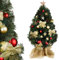 KADAX Künstlicher Weihnachtsbaum 80cm, klein Tannenbaum mit 105 Zweige, Mini Tanne mit Jute, Tisch Christmasbaum aus PVC-Folie, Kunsttanne, Kunsttannenbäume (Klaus 80cm)