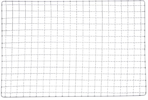 sourcing map 2pcs Square BBQ Grill Net 7.9x11.8 Galvanized Iron Barbecue Mesh Mat for Baking Smoking Charcoal Grilling Roasting