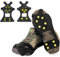 1 Paar Steigeisen, Anti-Rutsch-Spikes Schuhkrallen, Ice Grippers, Wanderschuhe Steigeisen, rutschfeste 10-Stud Ice & Snow Grips Cleat Stretch Steigeisen zum Wandern Klettern im Freien