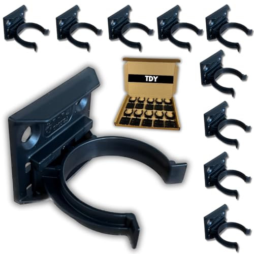 10 clip resistenti per zoccolo da cucina, con staffa di fissaggio, colore nero, confezione da 10