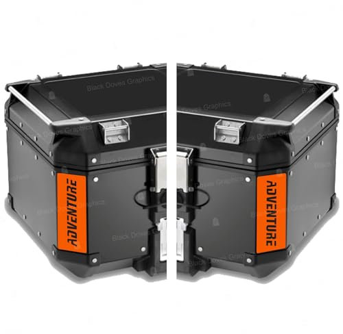 Reflektierende Aufkleber kompatibel mit Givi Monokey Trekker Outback Topcase Aluminium Top Case 42 58 Liter Motorrad (Orange)