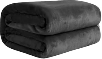 Komfortec Extra Warme Kuscheldecke Flauschig, Wohndecke, Fleecedecke, Oeko-TEX Zertifiziert, Superweich, 220x240 cm, 450 g/m², Anthrazit