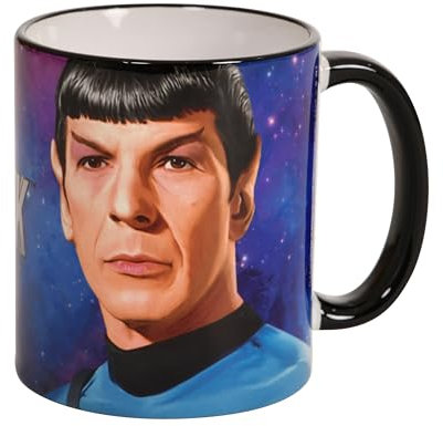 Elbenwald Star Trek Tasse mit Mr. Spock Motiv Rundumdruck Keramik 320 ml mehrfarbig