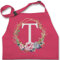 Kinderschürze Schürze Kinder Jungen Mädchen - Geschenk Initialen - Blumenkranz mit Buchstabe T - 2-6 Jahre - Pink - 14 name buchstaben anfangsbuchstaben anfangsbuchstabe