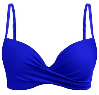 Aqua Eve Top Bikini da Donna con Ferretto, Push up, Reggiseno Imbottito, Solo Top