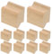 Operitacx 10stücke Holzstempel Blanko Stempel Für Scrapbooking Hand Account Und Einladungen Buchenholz-Stempel Für Geschenkanhänger Und Karten