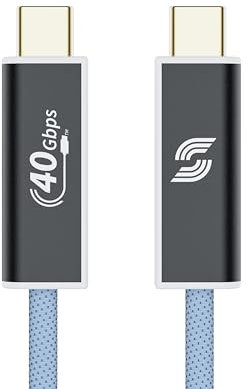 STORHM USB4 AOC - 40Gbps High-Speed Active Optical Cable, Up to 240w Charging, USB-C to USB-C, Compatible with Thunderbolt 3 Devices, Perfect for Gaming, Workstations & Home Entertainment (144W 6ft)
