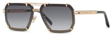 Philipp Plein Herren SPP131 Sonnenbrille, SH.Rose Gold W/Black Parts