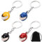 NyxSeat Lot de 4 porte-clés pour casque de moto et 1 sac de rangement, petits pendentifs de casque de voiture, cadeaux pour amis et famille (rouge, jaune, bleu, noir), rouge, jaune, bleu, noir,