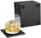 Set 8 Pezzi Sottobicchieri Quadrati in Ardesia 10 x 10 Cm Nero Pietra Naturale Certificati Contatto Alimentare con Gommini Antiscivolo Bar,Birreria,Casa Accessori Decorazione Tavola