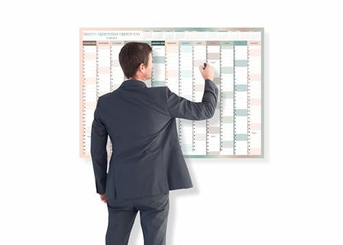A1 Wall Planner Mid Year 2024-2025 Academic Calendar Annual Study Chart Large Yearly Planner Aug to Aug Full Academic Year Planning Organizer School Office Work Poster 59.4x84.1cm(Folded)(1Pc)