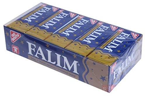 Falim Lot de 100 gommes à mâcher sans sucre avec goût mastique, 100 pièces (5 x 20 pièces), sans sucre, goût mastic, bouton rafraîchissant, fraîcheur longue durée, 100 pièces - Trinovi